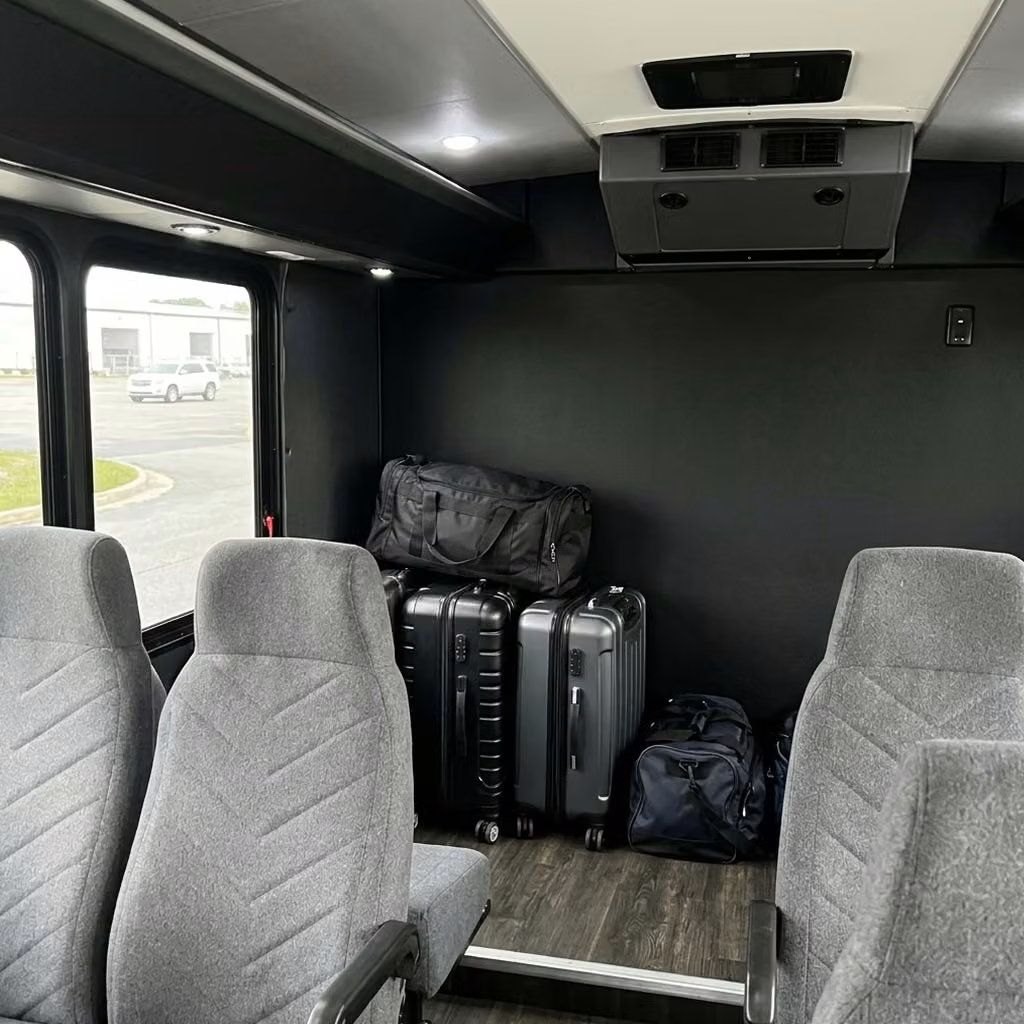dalton 15 passenger minibus luggage area