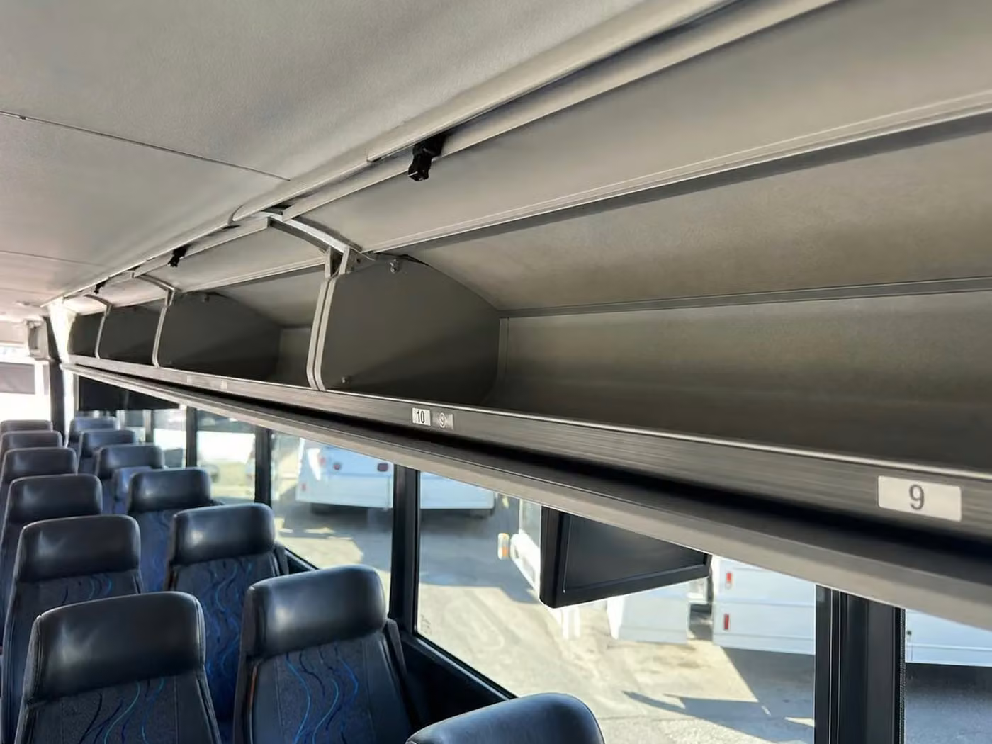 dalton 18 passenger minibus overhead storage