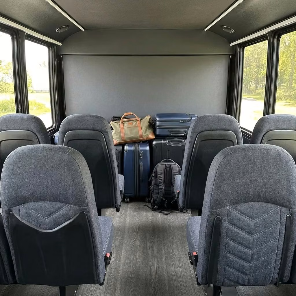 dalton 25 passenger minibus luggage area