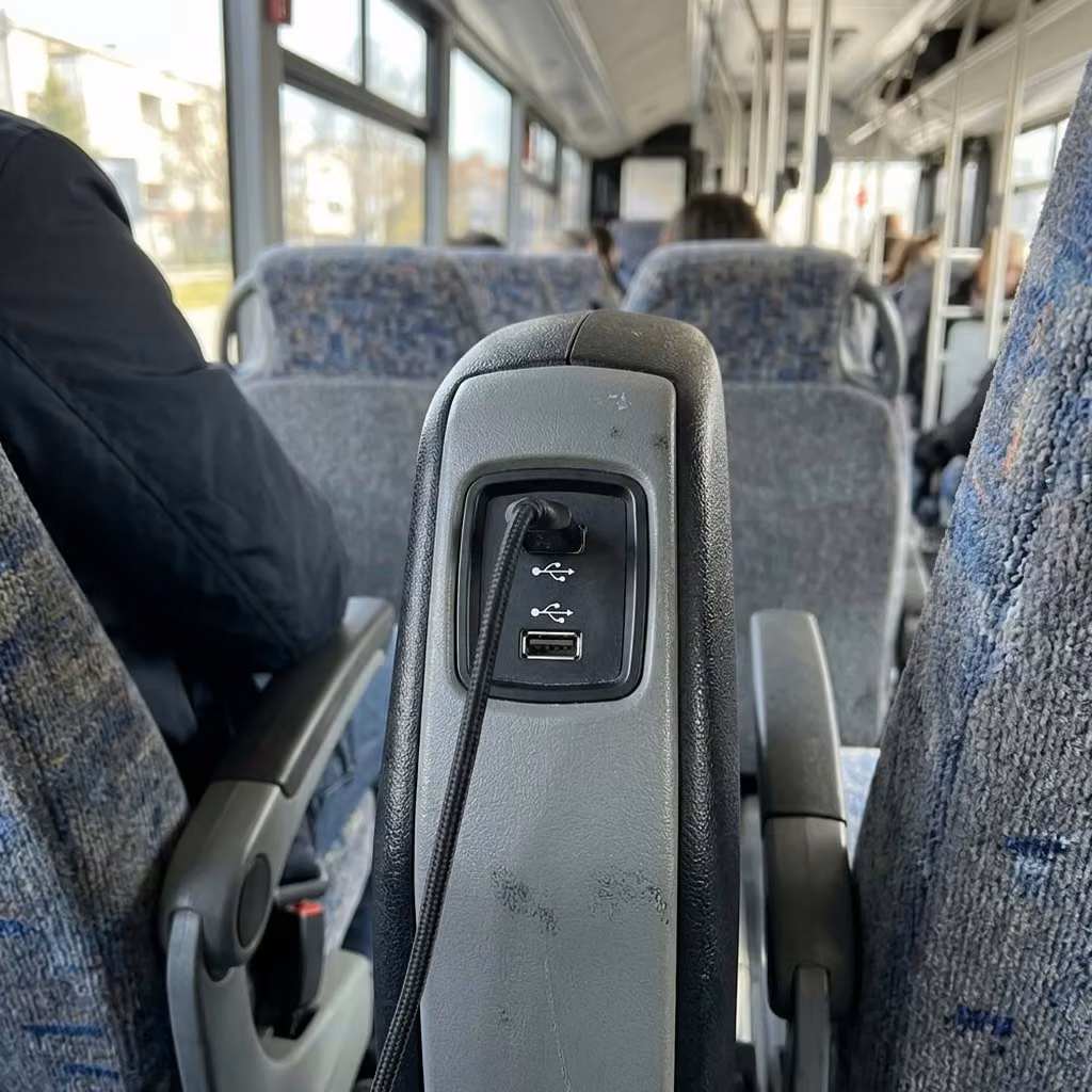 dalton 30 passenger minibus usb charging