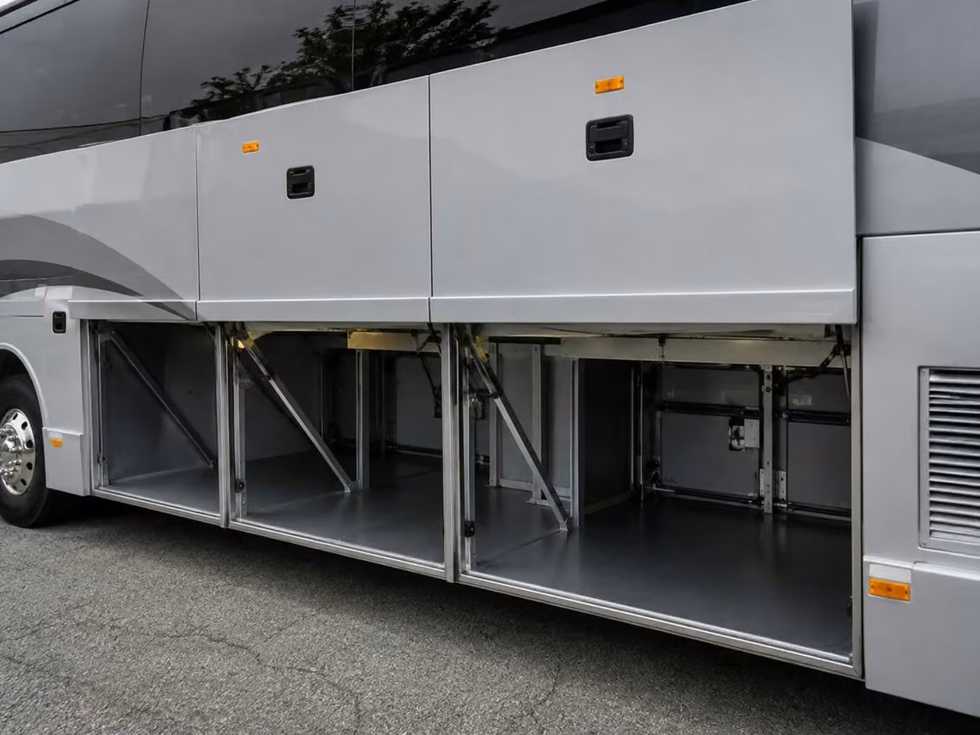 dalton 56 passenger charter bus luggage bays