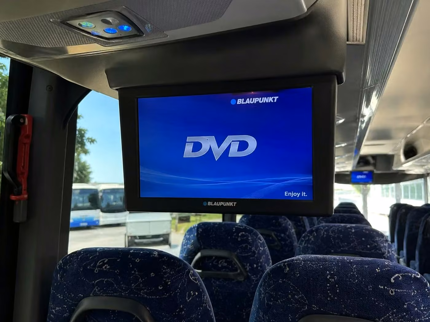 dalton 56 passenger charter bus tvs