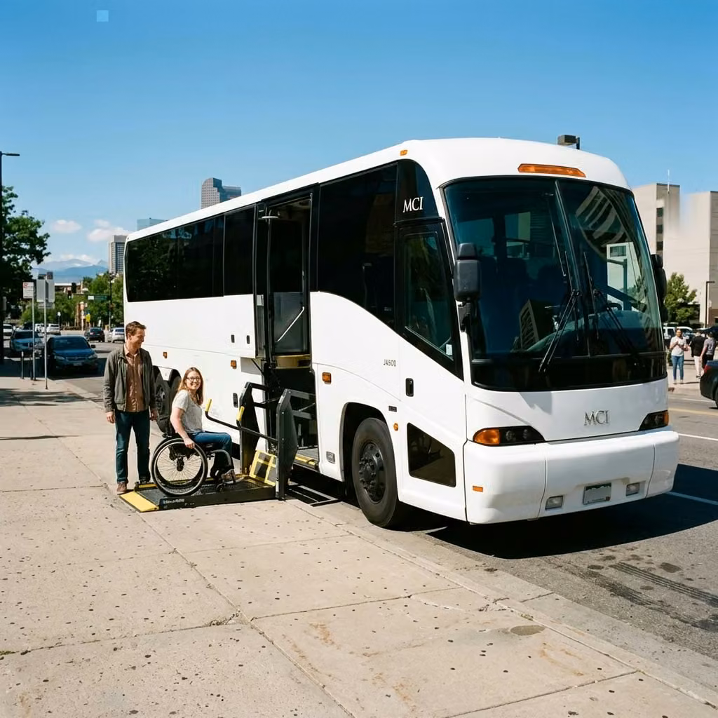 dalton 56 passenger charter bus wheelchair lift