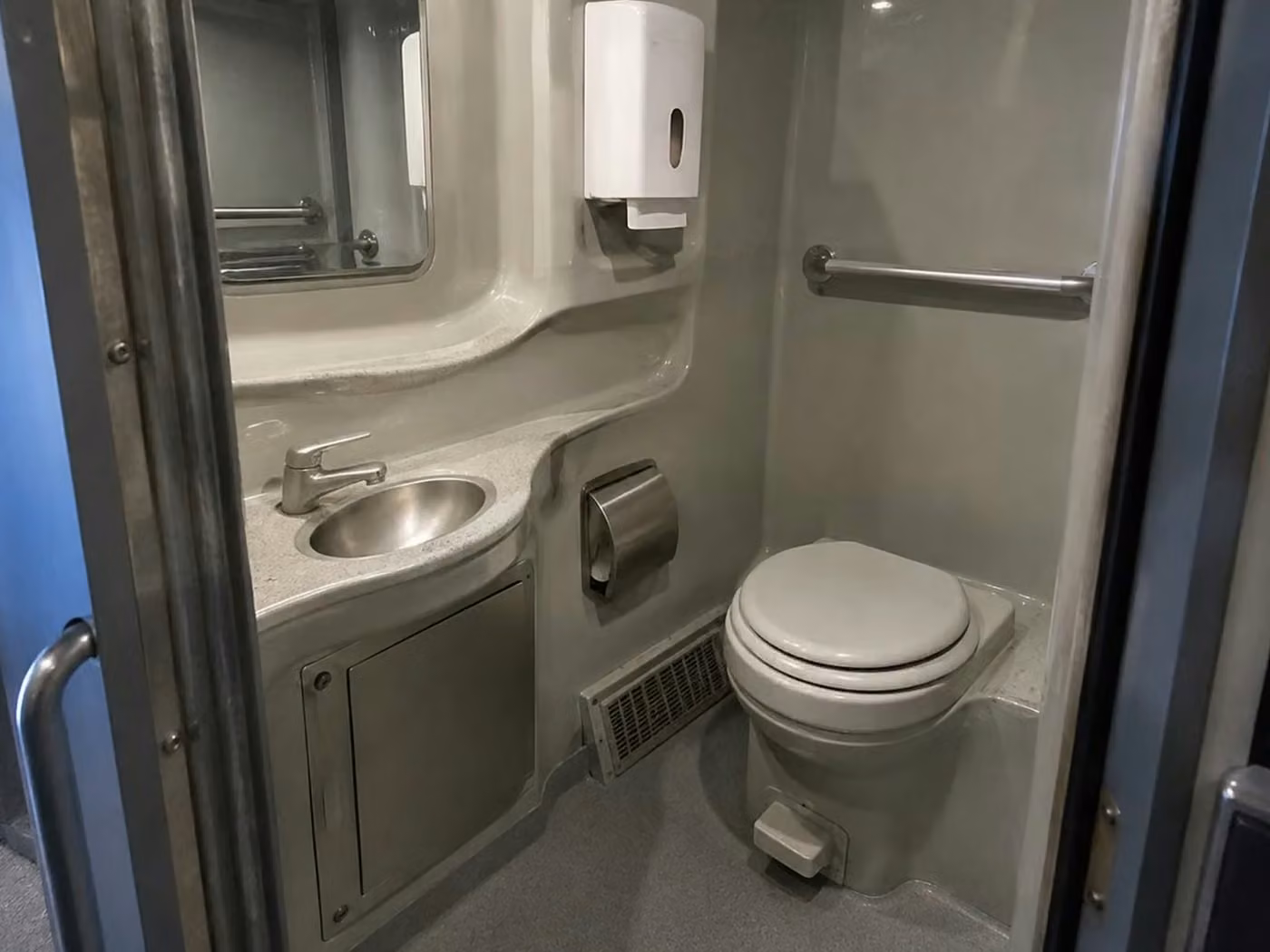 dalton charter bus onboard restroom