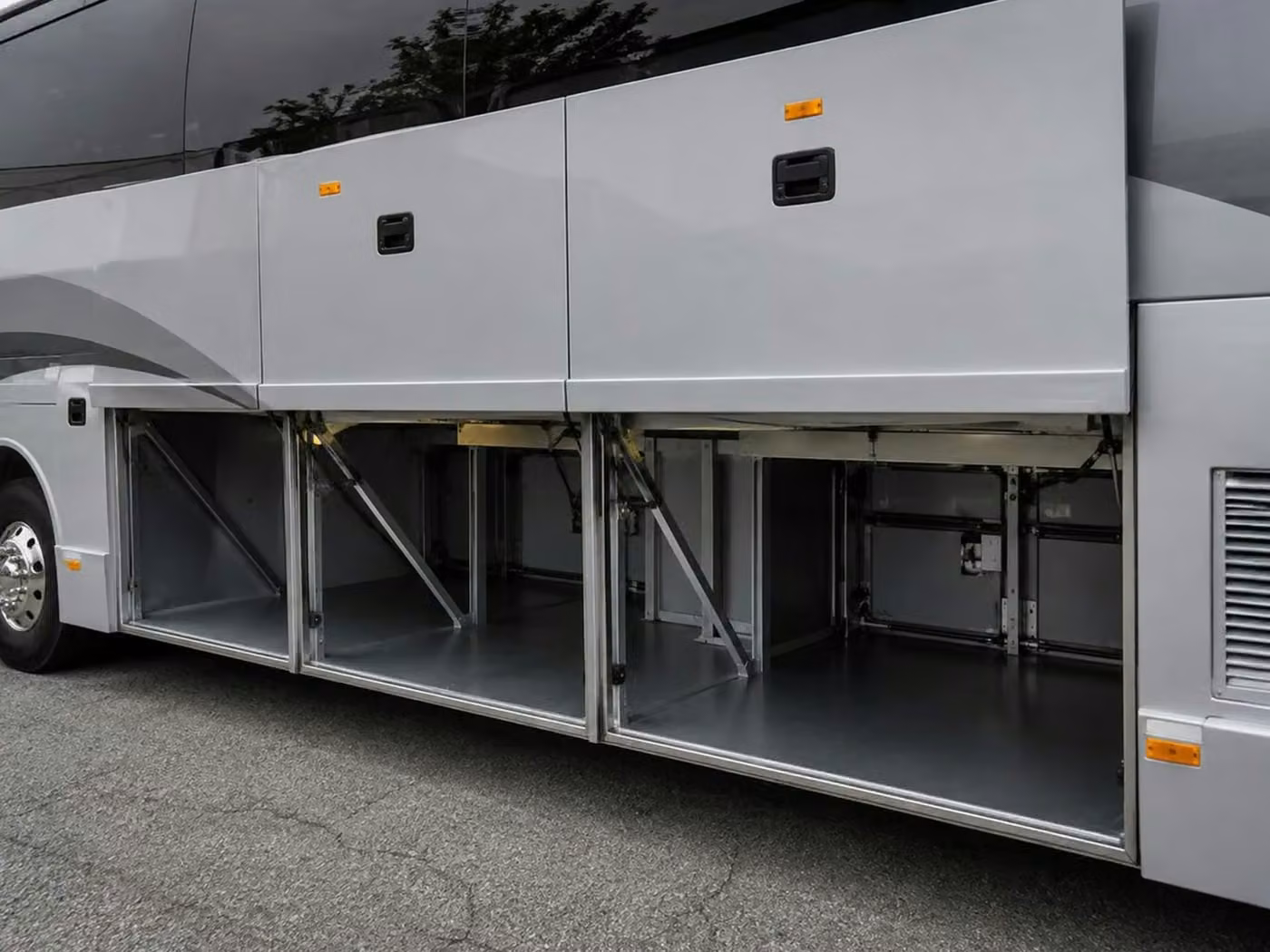 dalton charter bus under bus storage